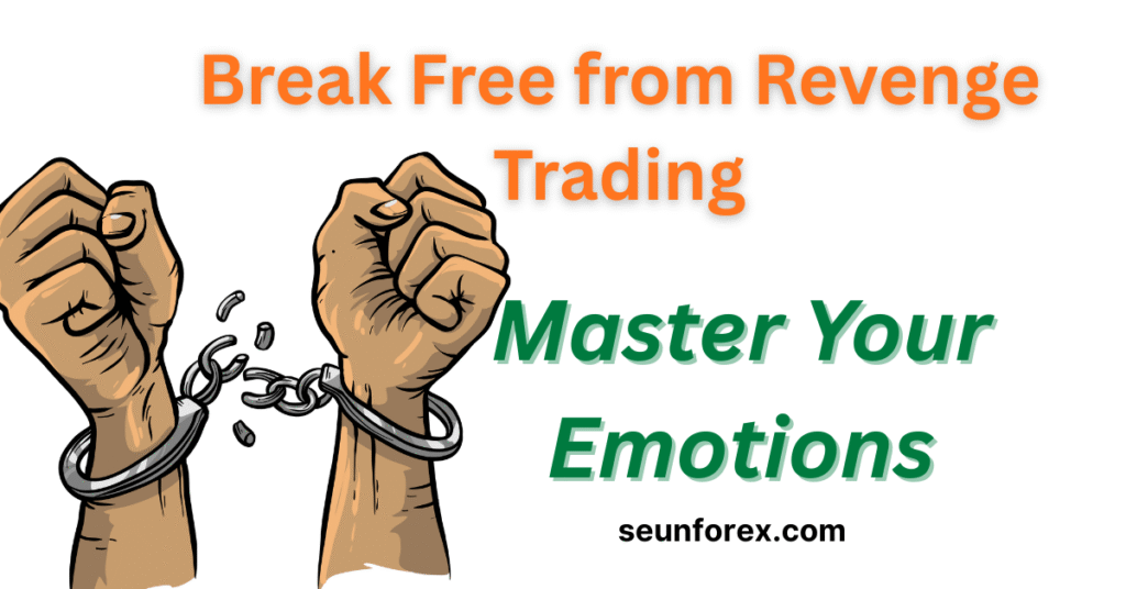 Cracked chain link symbolizing breaking free from revenge trading and emotional traps in the financial markets.