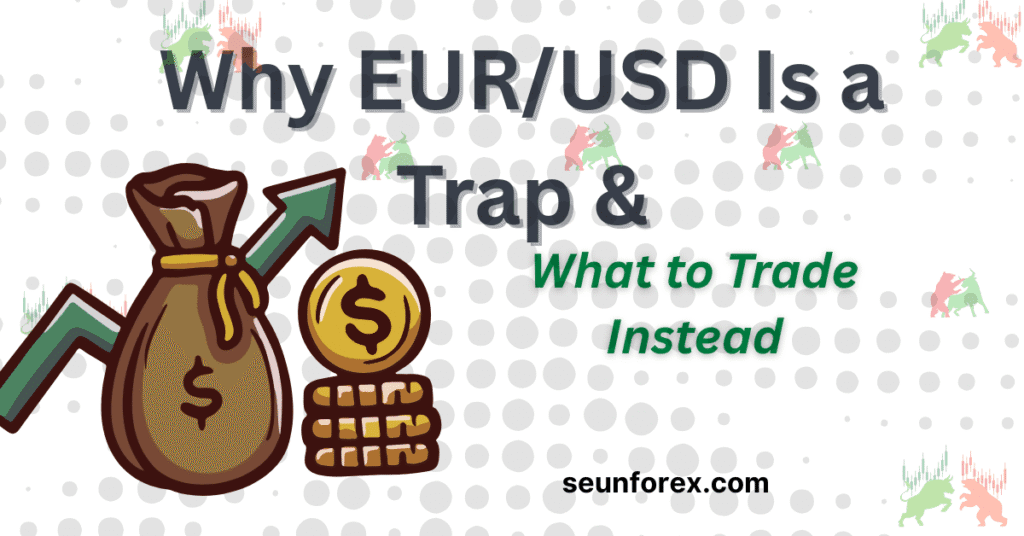 Three low volatility currency pairs and why EURUSD is a beginner trap, leading to 92% profitability for new traders.