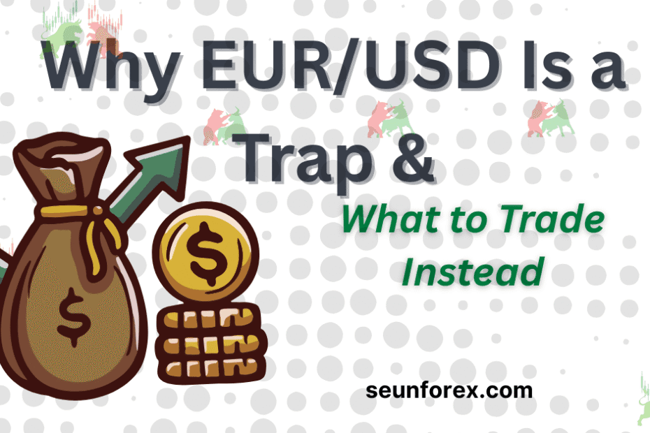 Three low volatility currency pairs and why EURUSD is a beginner trap, leading to 92% profitability for new traders.